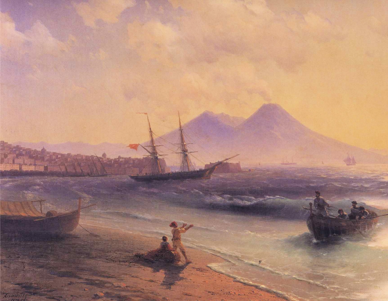 Fishermen Returning Near Naples 129 x 167.JPG